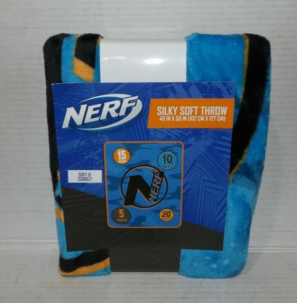 Hasbro Nerf Soft &and Cuddly Silky Soft Throw 40" x 50" . NIP