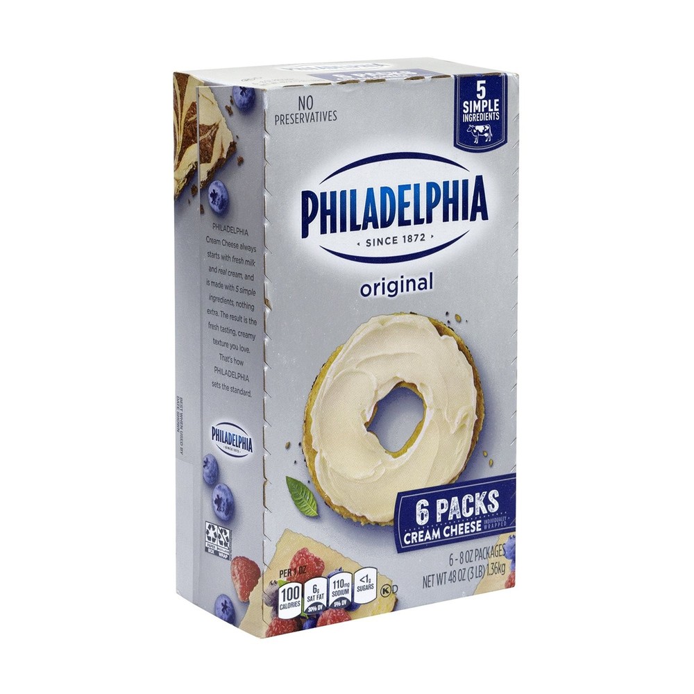 Kraft Philadelphia Cream Cheese – 8 oz Packages (6 Count)
