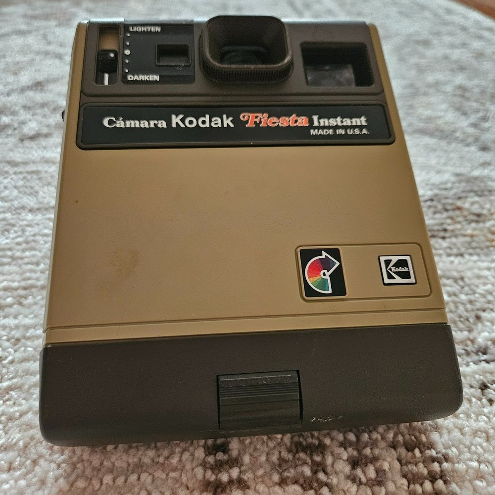Kodak Polaroid Camera Fiesta Instant With Rainbow Strap untested