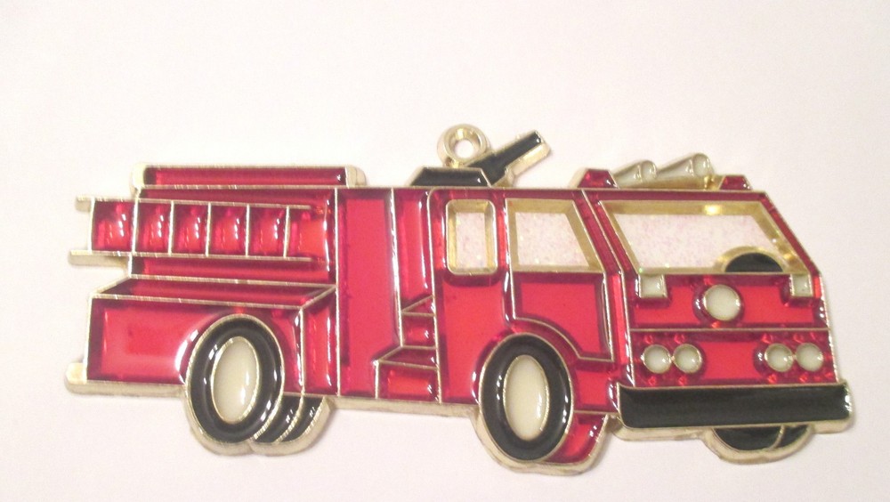 FIRE ENGINE SUNCATCHER (FIREFIGHTING/FIREMAN, FIRETRUCK SUNCATCHERS)