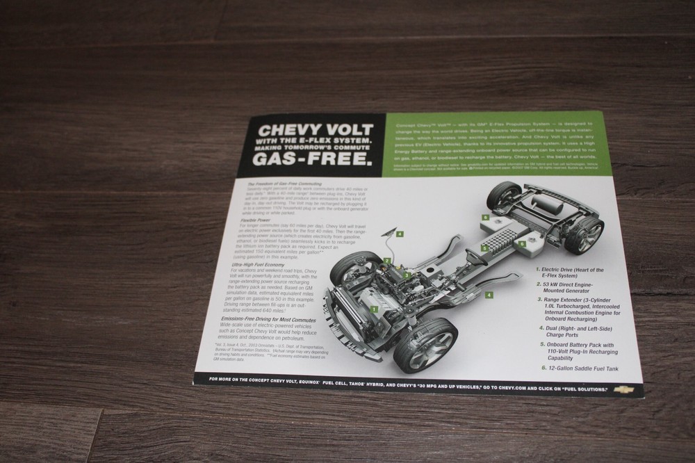 Concept Chevy Volt w GM E_Flex Proportion System single sheet brochure 2007