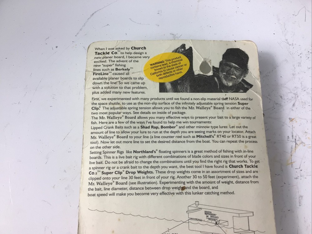 Churches Tackle Gary Roach's MR Walleye Boards Right Side, Unopened