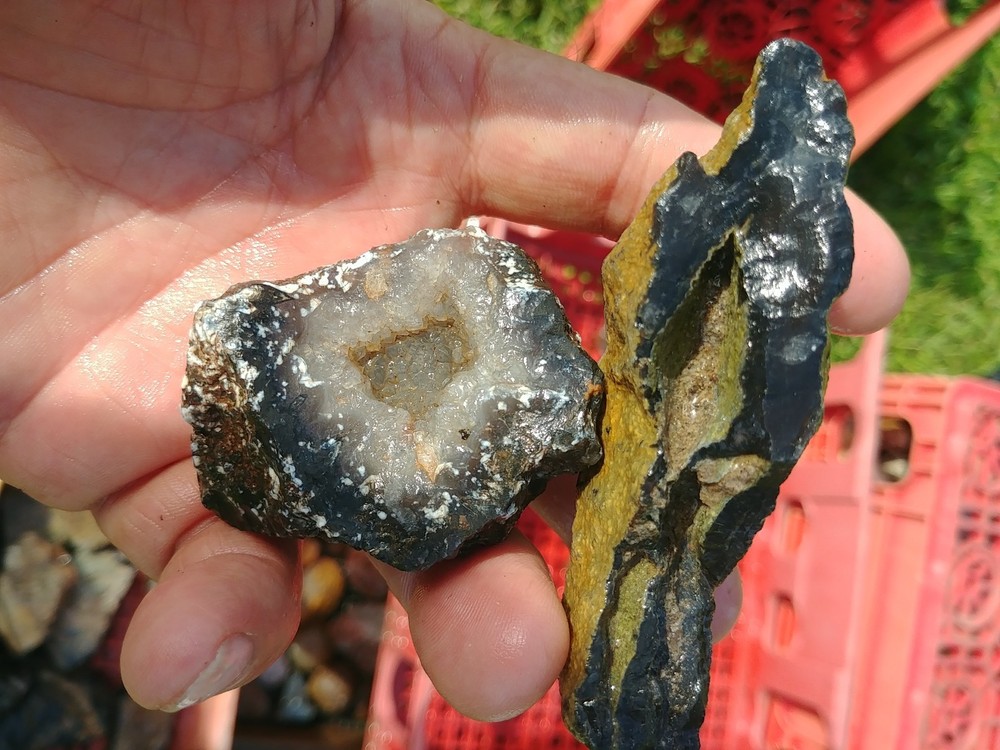 Tree Bark Agate Rough Seam Agate Rough Slabs 5.5 lbs 2532gms.