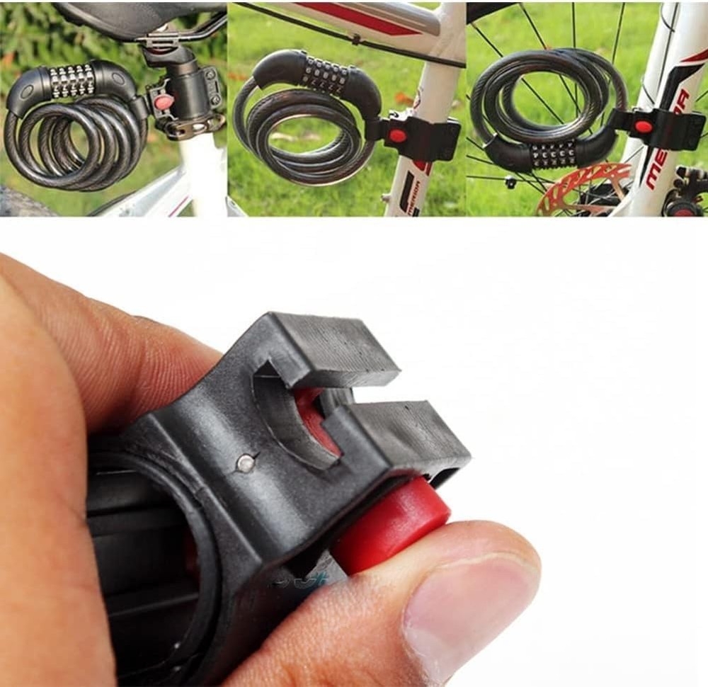 SquEqu 2 Pack Bike Lock Mounting Bracket Holder Frame Mount Replacement Black