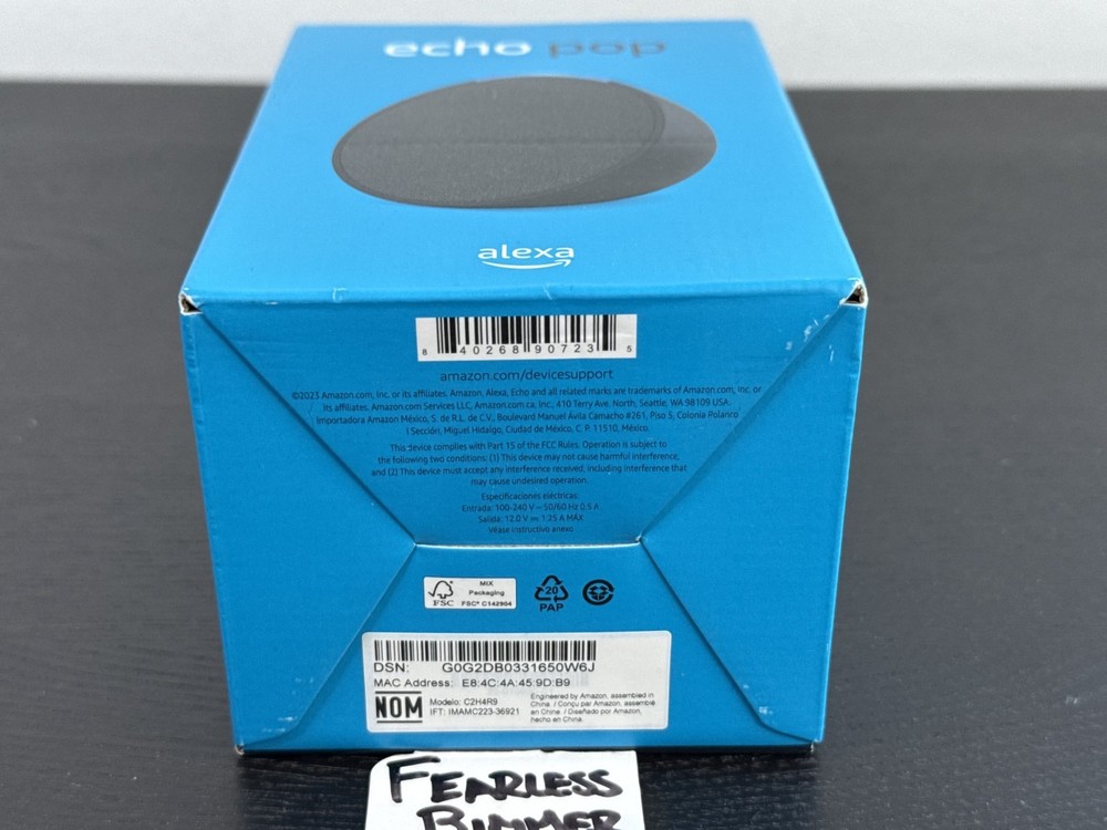 Amazon - Echo Pop (1st Generation) Smart Speaker with Alexa - Charcoal