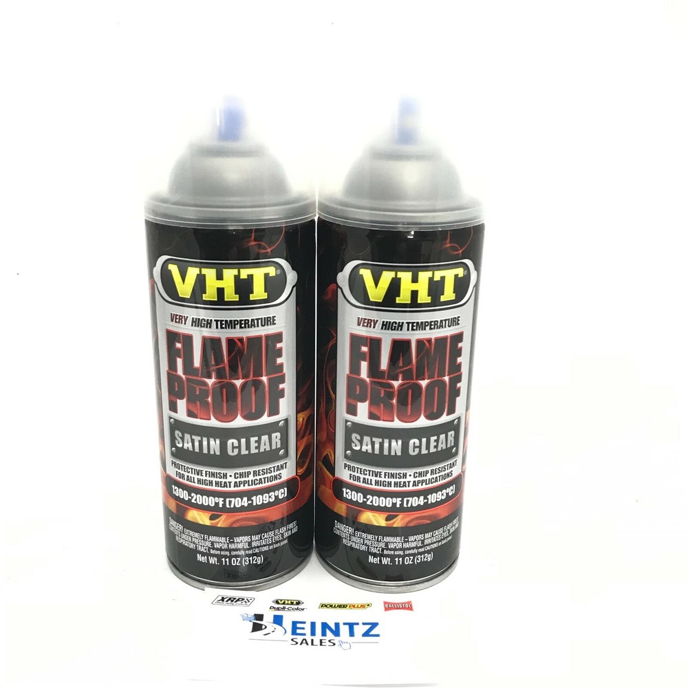 VHT SP115-2 PACK SATIN CLEAR High Temperature Flame Proof Header Paint - 11 oz
