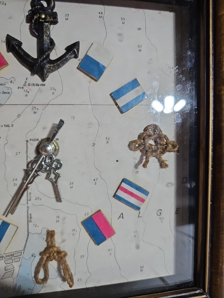 Nautical Wooden Clock. Battery Powered