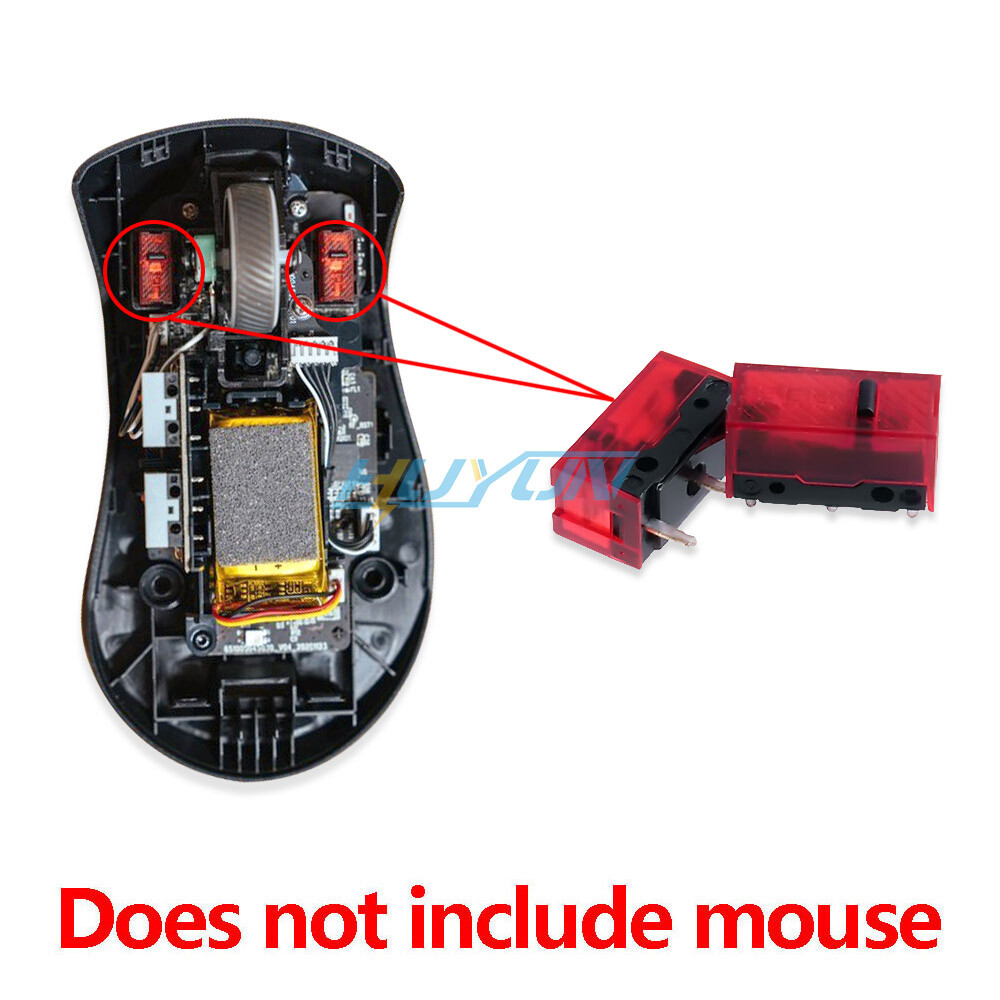 2X ROG BLACK&RED 7000W Micro Switch Microswitch for ASUS Harpe/Keris/Chakram