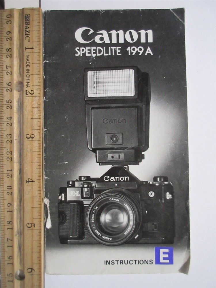 Canon Speedlite 199A Owner’s Manual Instructions Guide