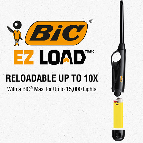 BIC EZ LOAD Lighter, Reloadable Multi Purpose Lighter, 2-Pack (Colors May Vary)