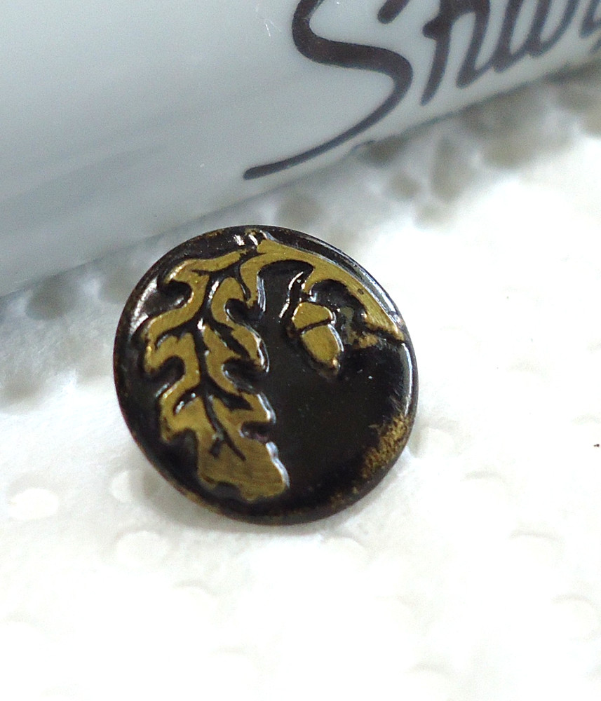 Antique ACORN Picture Button 7/16"