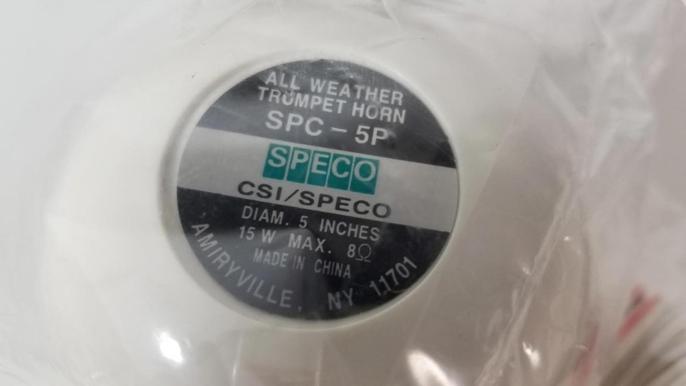 Speco SPS-5P 5" White PA Speaker Horn