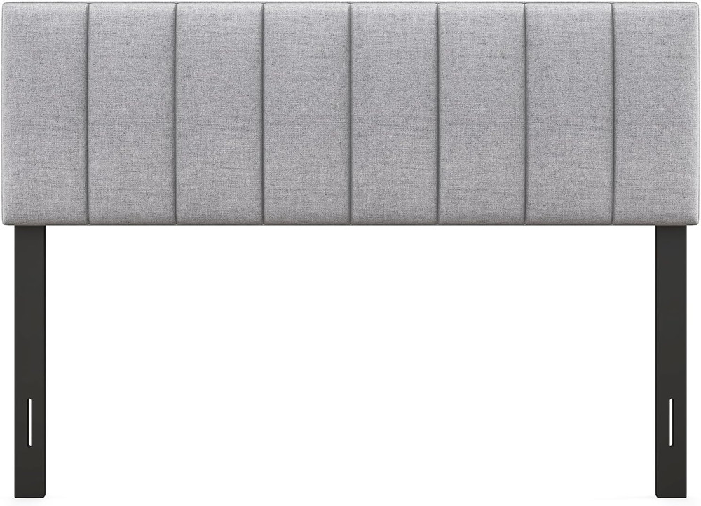 Linen Upholstered Headboard, Adjustable Width Button Tufted Headboard Only with