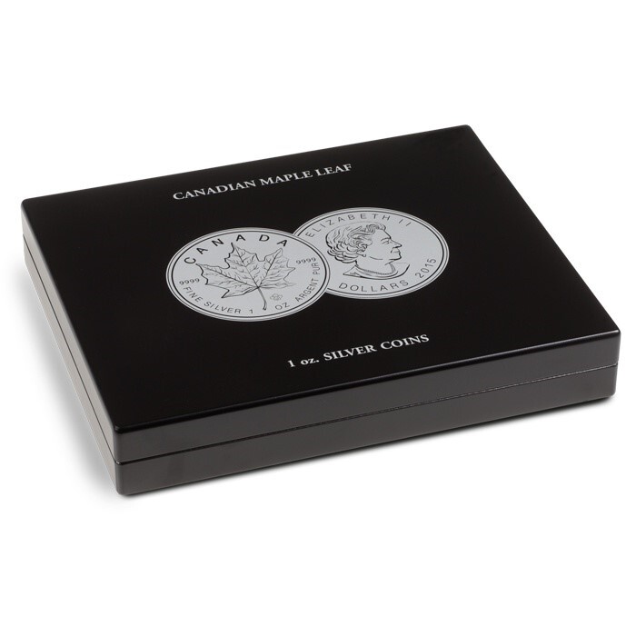 Canadian Silver Maple Leaves Coin Presentation Collection Box Case Lighthouse US