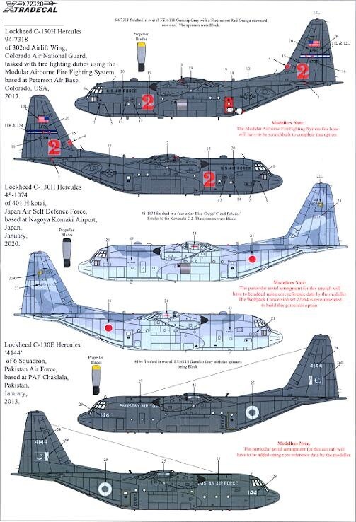 Xtra Decals 1/72 LOCKHEED C-130 HERCULES Foreign Users