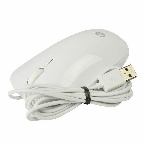NEW HP WHITE 853239-001 -Merapi wired USB MOUSE