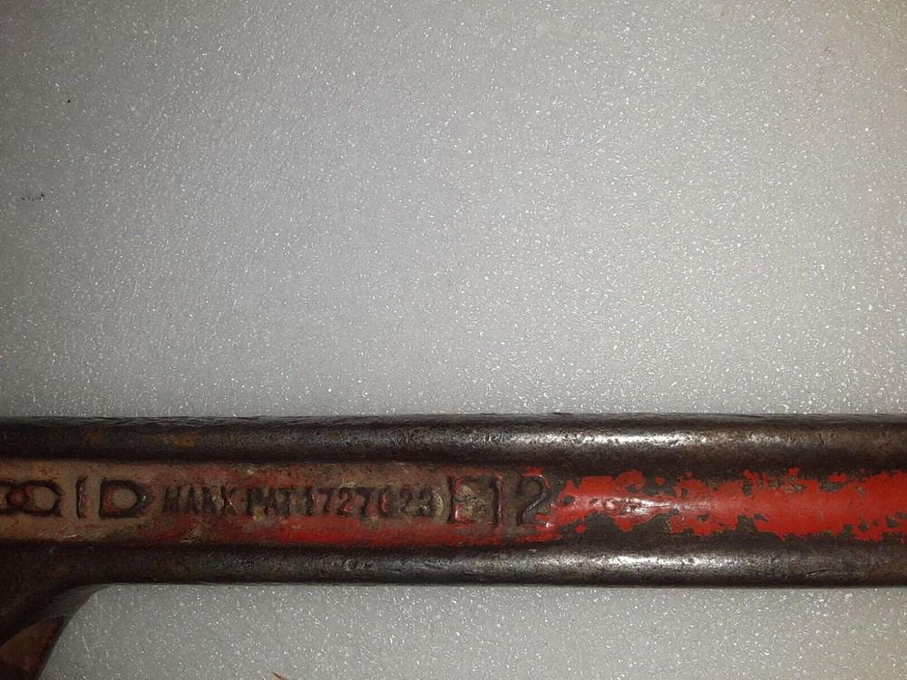 RIDGID Offset 12" Steel Pipe Wrench E12 Red USA Tool