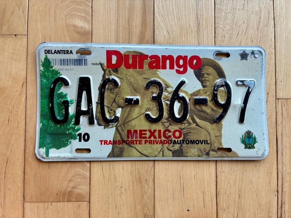 2003 Durango México License Plate