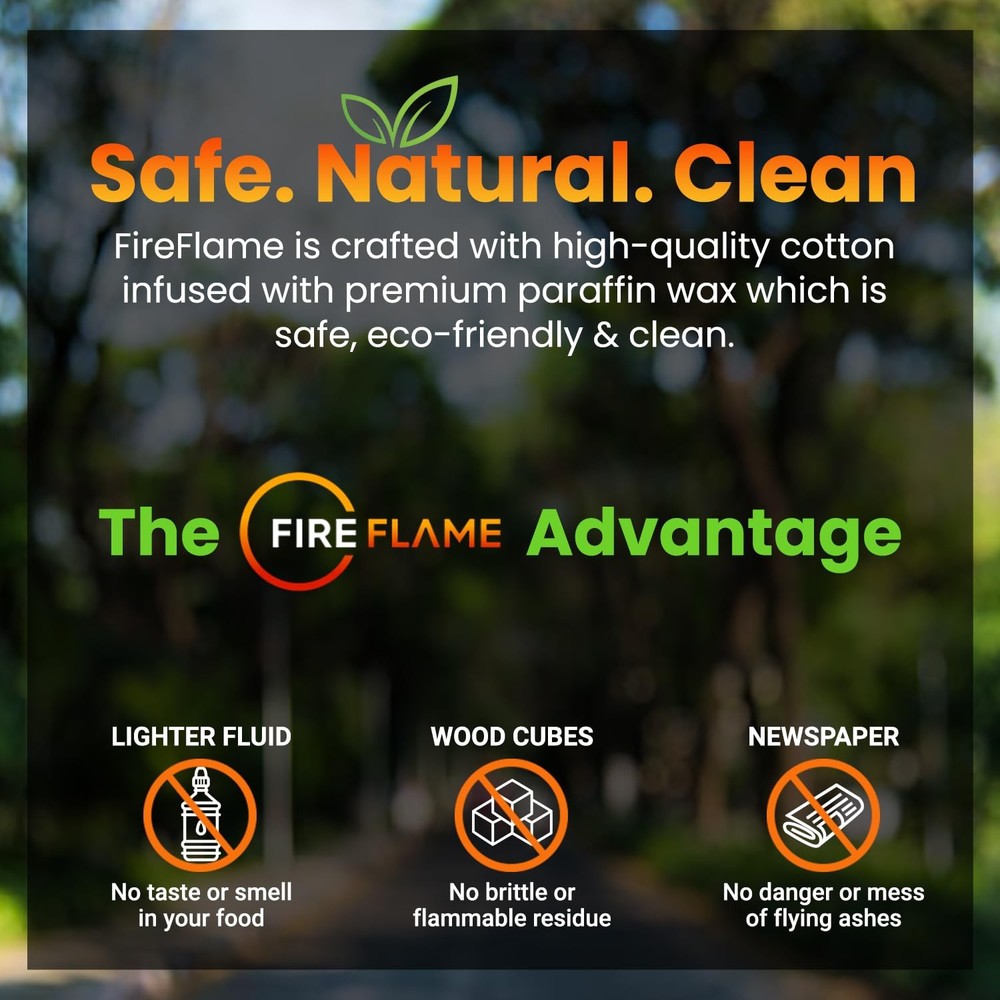 Fireflame Fire Plugs Fire Starter - Quick Instant 100% Waterproof Firestarter...