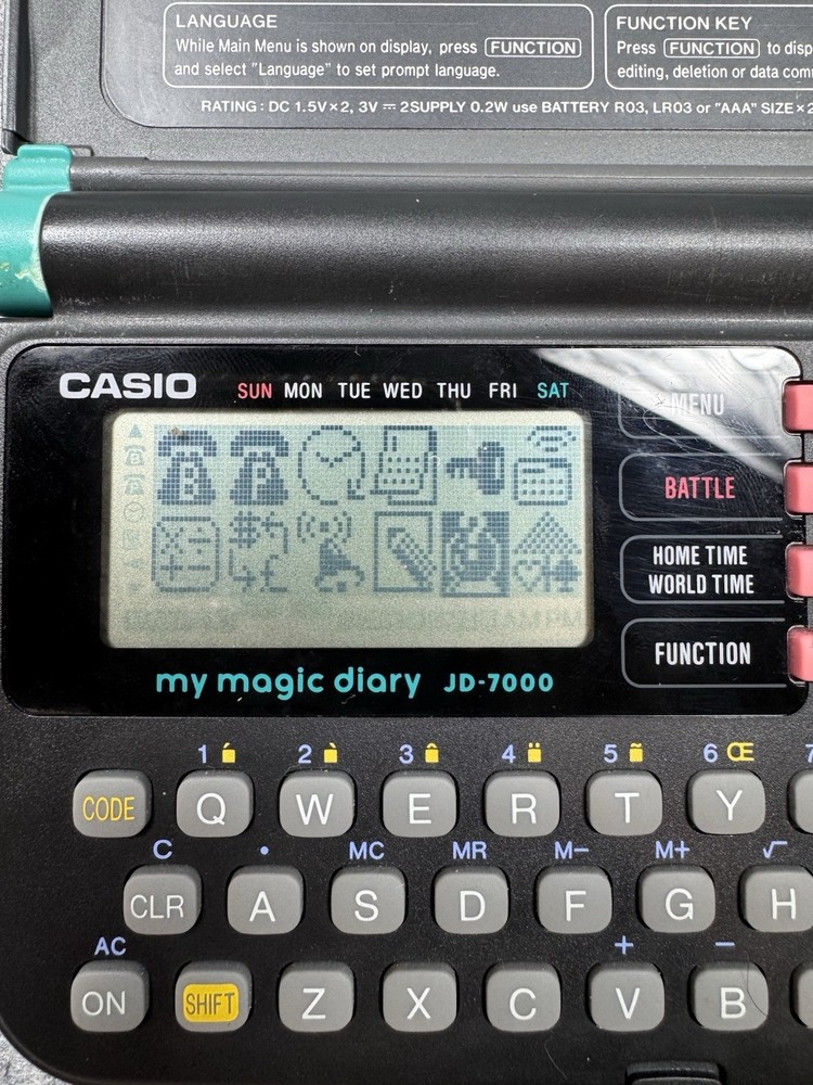Vintage Casio My Magic Diary JD-7000 Tested/Works