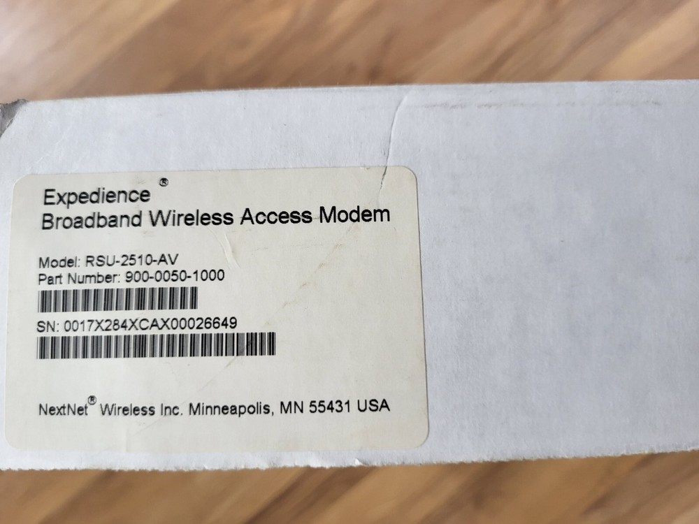 Nextnet Wireless Expedience Broadband Wireless Access Modem Model RSU-2510-AV