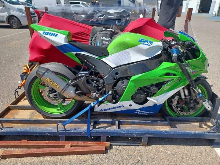 Motorcycle Tie Down Buddy- Contactless Strap - Secure - Euro Stillage Compatible