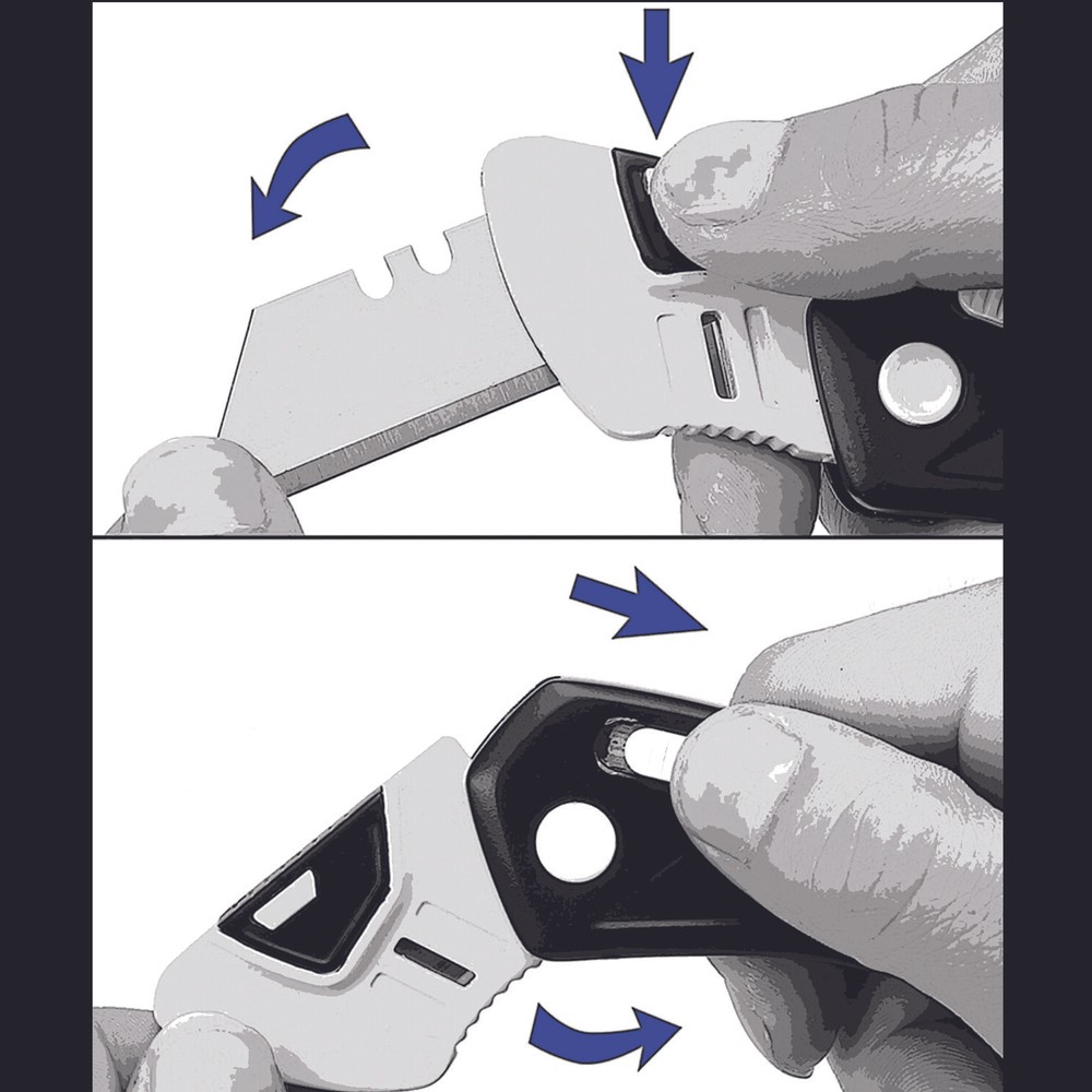 4-Pack Folding Utility Knife Box Cutter, Quick Change Blade with Lock Blade