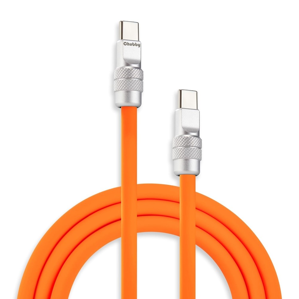 chubbycable Chubby 2.0 Fast Charging Cable Durable Soft 3.3ft (1m), Orange