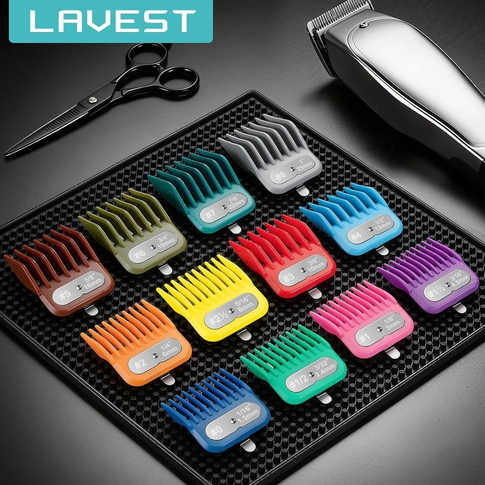 Clipper Guards Set Compatible with Andis Master, Oster Fast Feed, Andis AAC-1