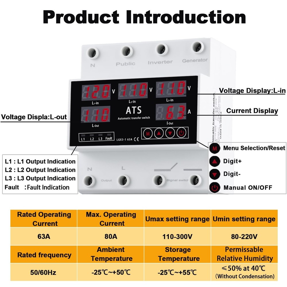 Automatic Transfer Switch,Automatic Switching Between Utility Power、Gener