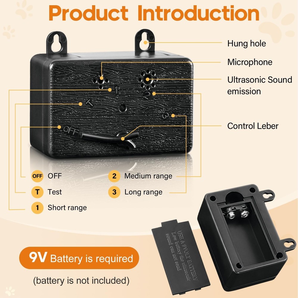 Anti Barking Device, 50FT Dog Barking Control Devices with 3 Adjustable Modes...