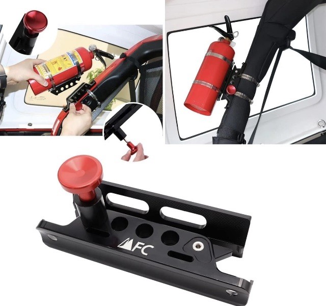 MFC Fire Extinguisher Mount Holder Universal Aluminum Adjustable Roll Bar