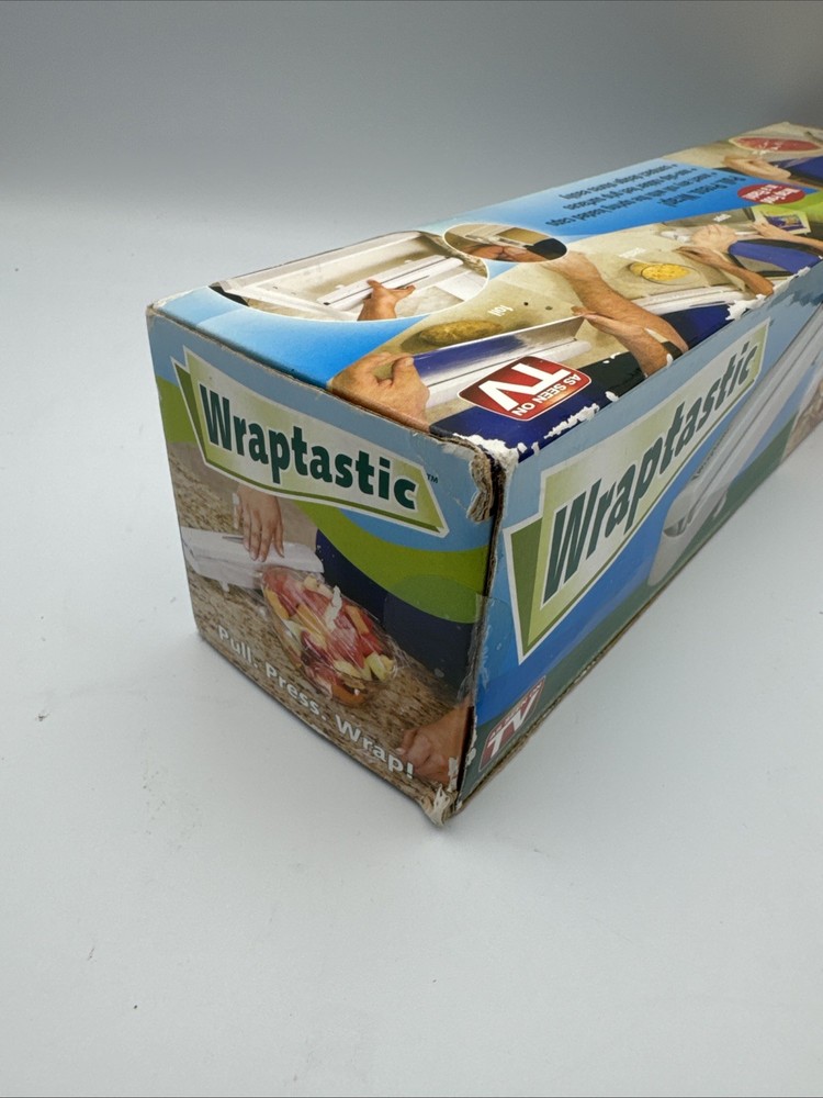 Wraptastic Dispenser Plastic Wrap - Foil - Or Waxed Paper Pull Press Wrap NIB