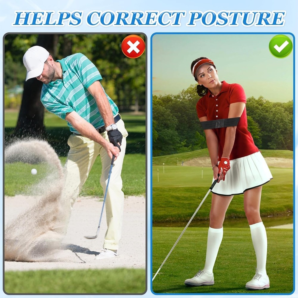 2 PCS Golf Swing Band Golf Swing Training Aid Swing Elastic Swing Correcting