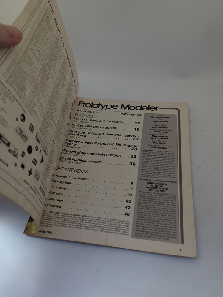 Prototype Modeler Magazine May-June 1983 Vol. VI No. 1