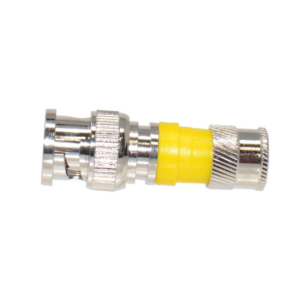 20 pack BNC Compression Connector Adapter for RG6 Coax Cable Quad Shield CCTV