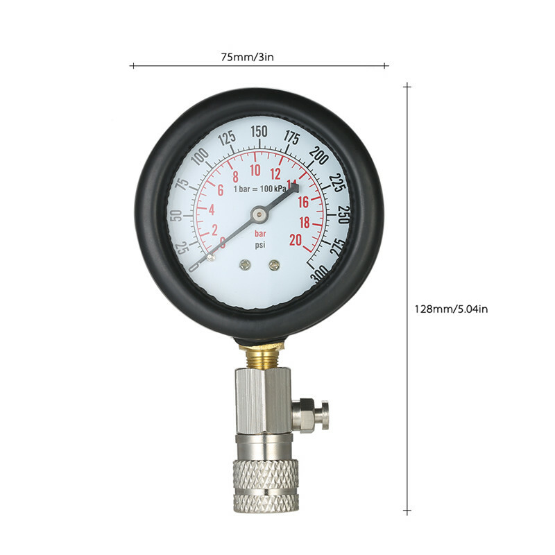 CarGasoline Engine Compression Petrol Cylinder Automobile Pressure Gauge Tester