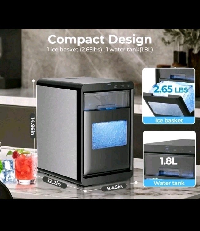 Antarctic Star Nugget Ice Maker Countertop- New