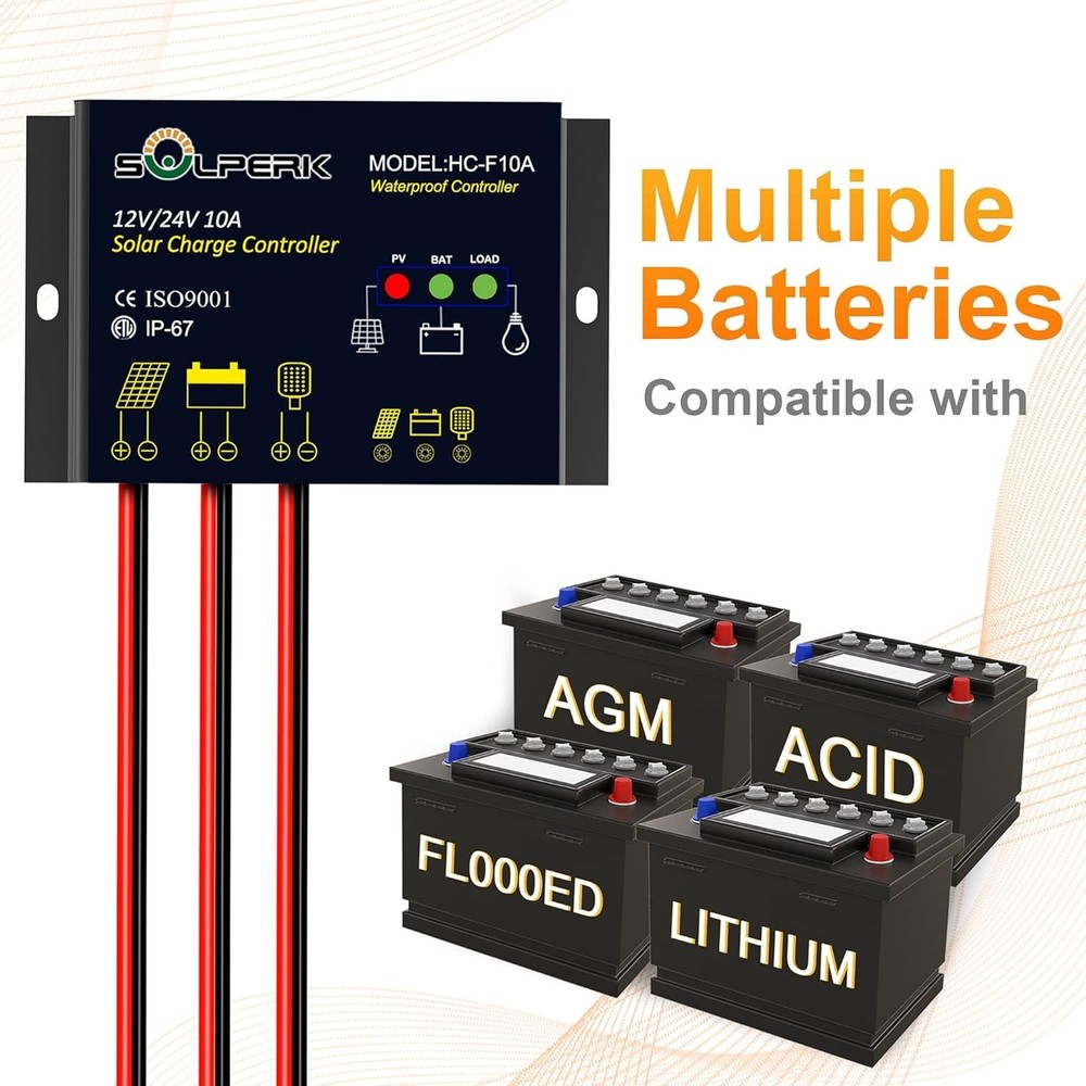 10A Intelligent Solar Controller for Efficient Energy Management - Easy Install