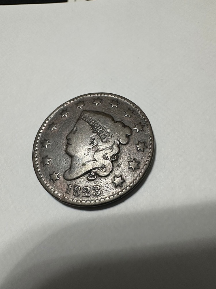 1823 large cent VG~~F