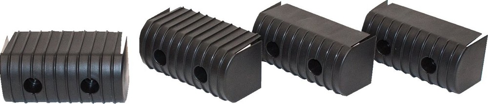 Caliber 2" x 4" Black Plastic BunkWrap Endcap 4-Pack (23051-BK)