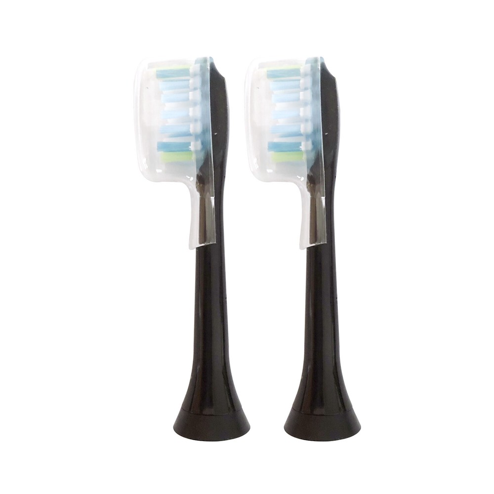 2x Philips DiamondClean Smart C3 Plaque Control Brush Heads | Black | No Box
