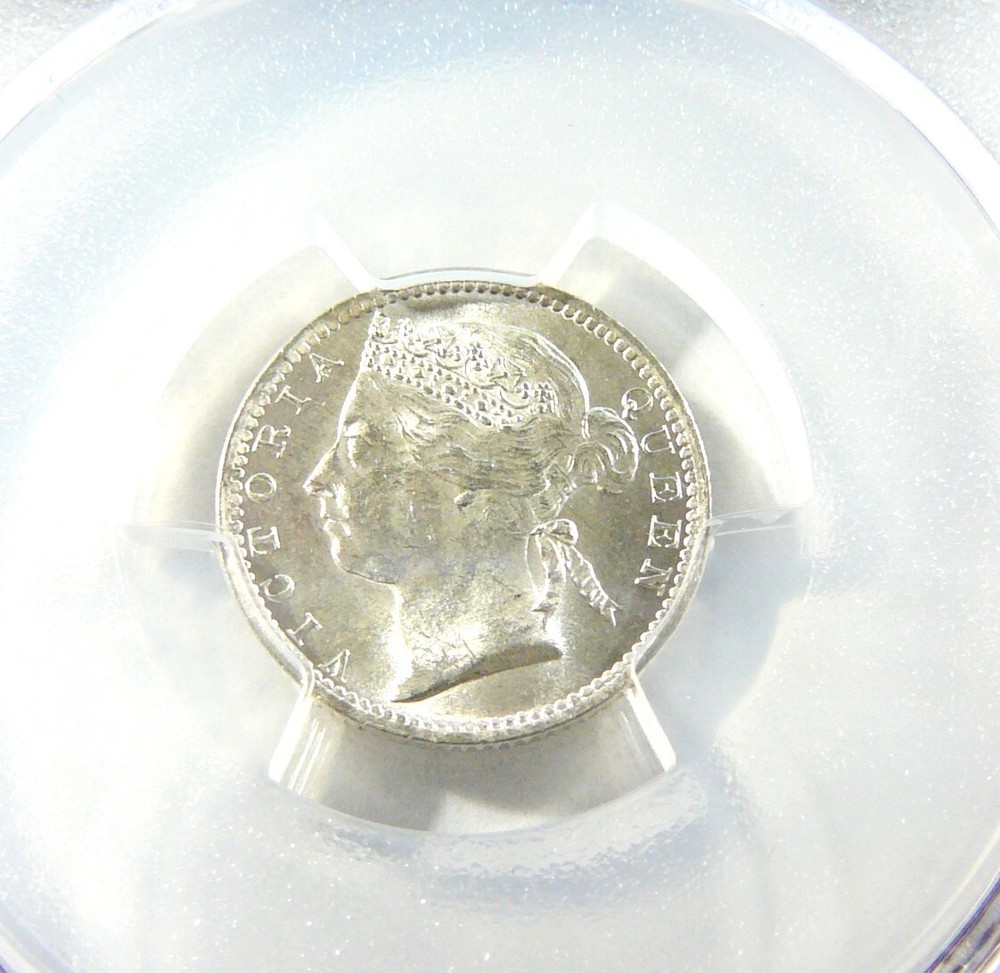 Straits Settlements 1900 Silver 10 Cents PCGS MS63