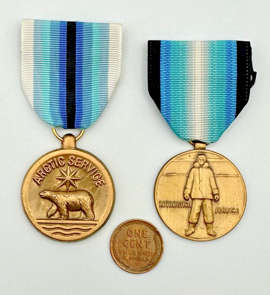 Two U.S. Coast Guard Antarctica Service Medals – Courage Sacrifice Devotion