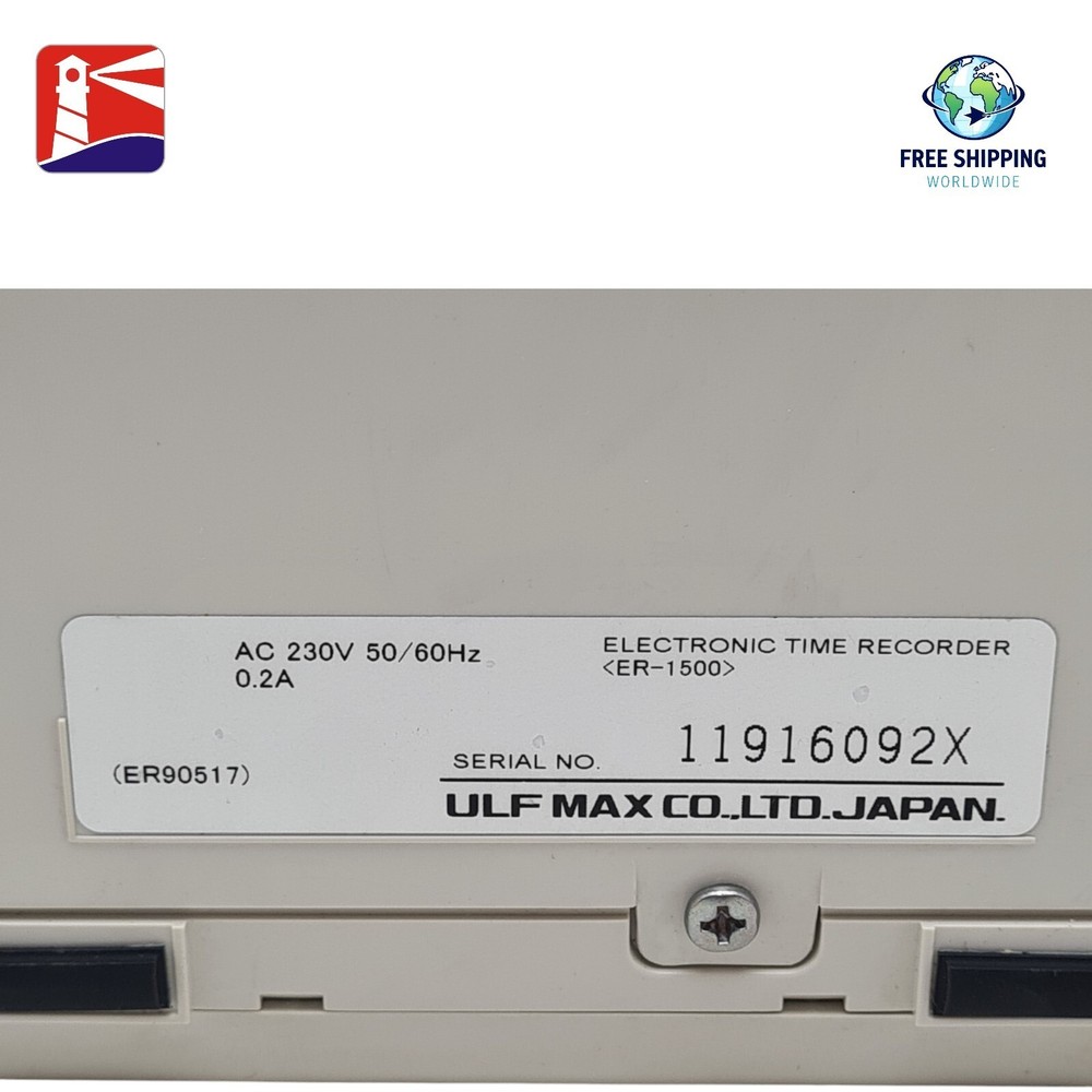 Max ER-1500 Electronic Time Recorder. Made in Japan