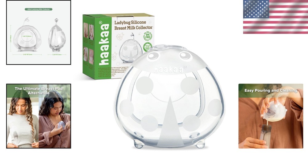 Ultra-Soft Ladybug Silicone Shell - Efficient Leakage Collector for Nursing Moms