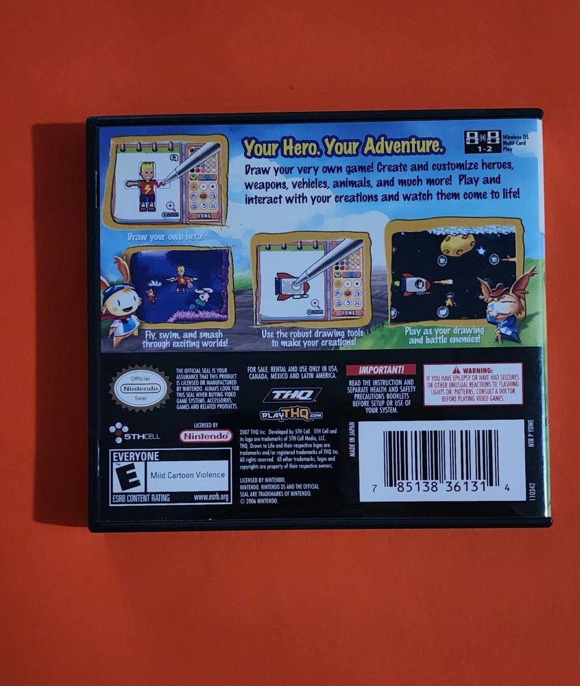 Drawn to Life (Nintendo DS, 2007) Case Only