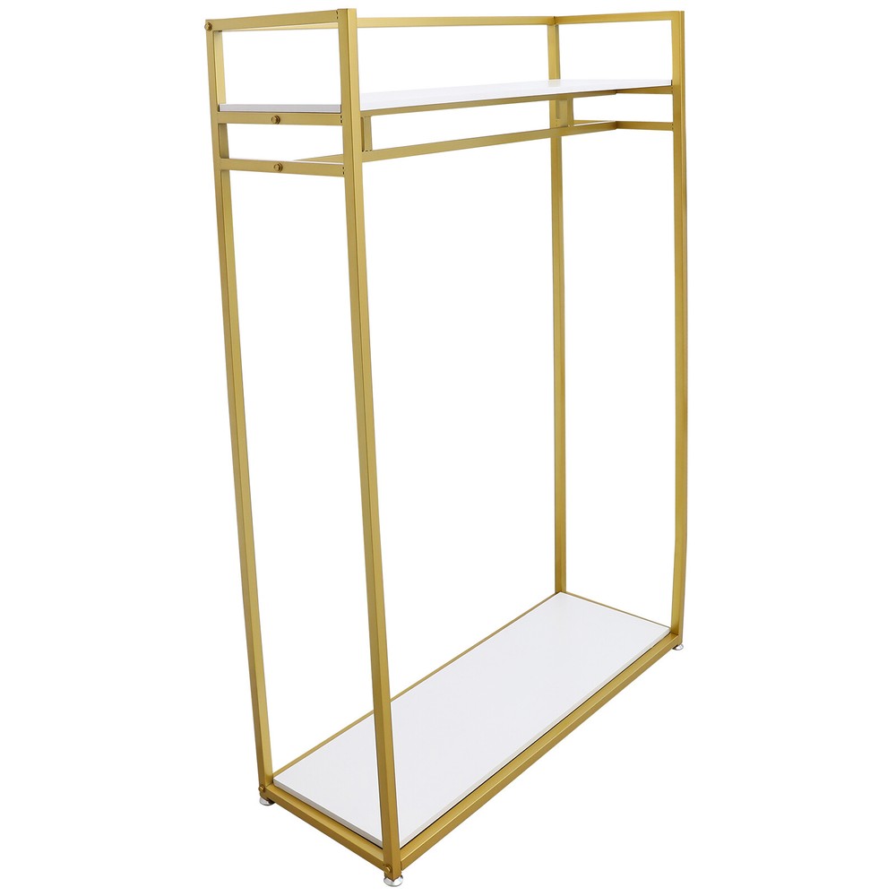Iron Clothes Rack Metal Freestanding Garment Rack Clothes Display Storage Stand