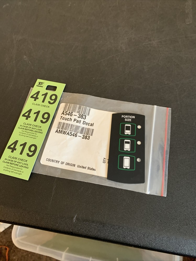 Grindmaster Cecilware A546-383 DECAL, TOUCHPAD ICB SELECT