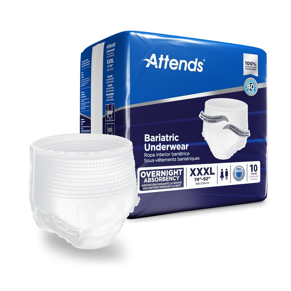 Attends Disposable Underwear 3X-Large Severe 40 Ct